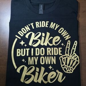 Black Graphic T-Shirt with Gold Print